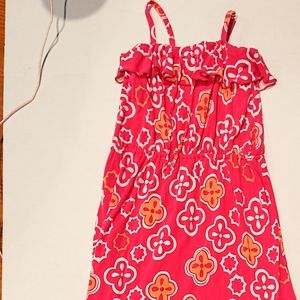 Target Pink Quatrefoil Ruffle Patterned Dress